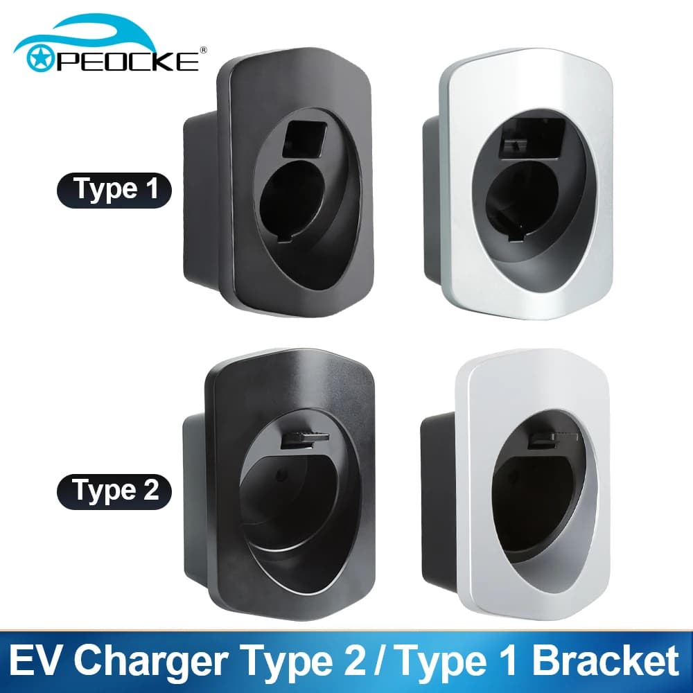 Peocke EV charger stand for connector type 2/type 1 extra protection for charging cable for electric car Wallbox