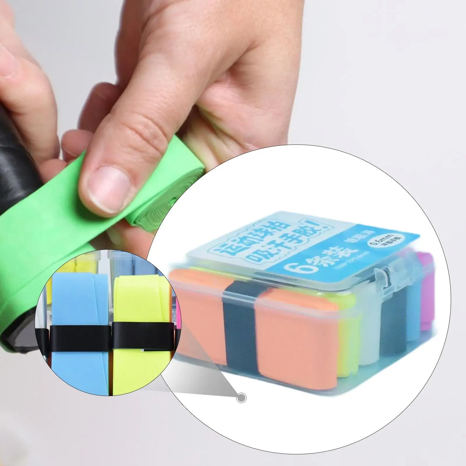 PU Racket Tape, Rapid Drying, Urti Absorption for Tennis, Badminton and Pickleball