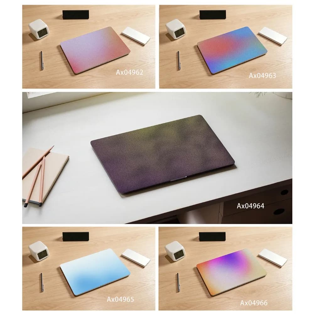 Pastel Gradient Grainy Matte Aura Texture Anti Scratch Protective Laptop Sticker for 13-17 Inch MacBook Notebook Keyboard Decals