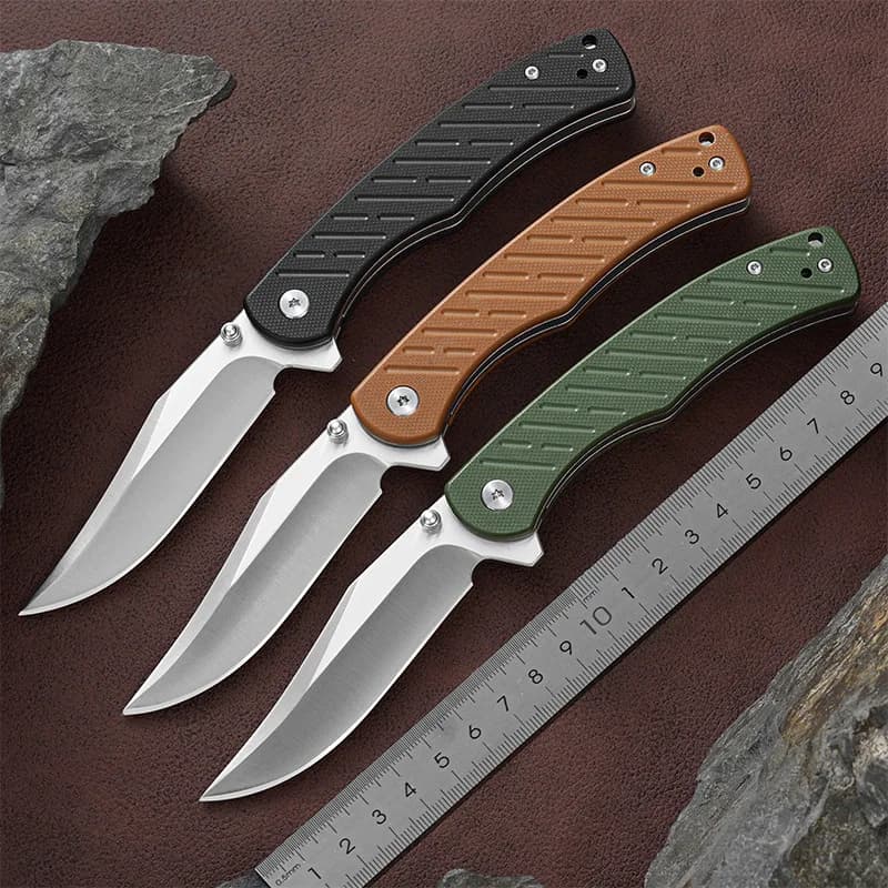Folding knife Free Wolf XLK03 with steel blade D2, G10 handle, ball bearings, EDC, for outdoors, camping, hunting, fishing, kitchen.