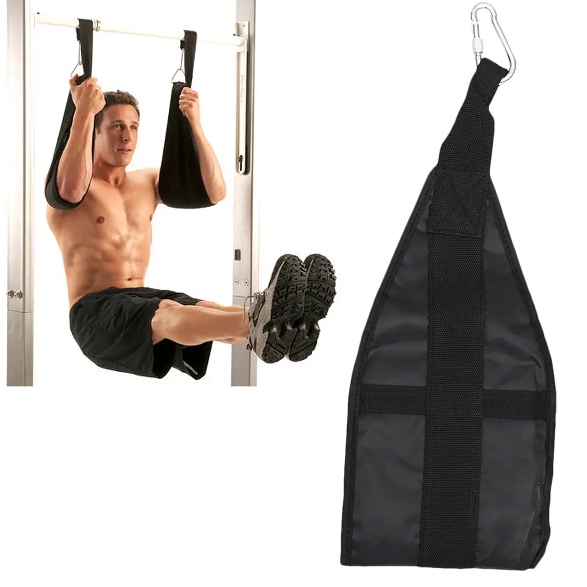 Set di Cinghie per Esercizi Addominali in Nylon Resistente, Anti-Sfilacciamento, per Barre di Trazione e Allenamento Domestico