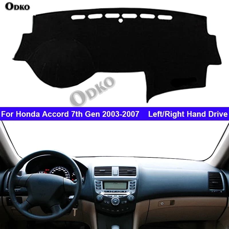 Car Inner Dashboard Cover For Honda Accord 7th Gen 2003 - 2007 Auto Dash Mat Carpet Sun shade Dashmat Rug Cushion 2006 2005 2004