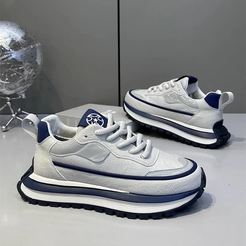 Scarpe casual da uomo, sneakers alla moda, basse, con lacci, leggere, comode, traspiranti, per l'uso quotidiano.