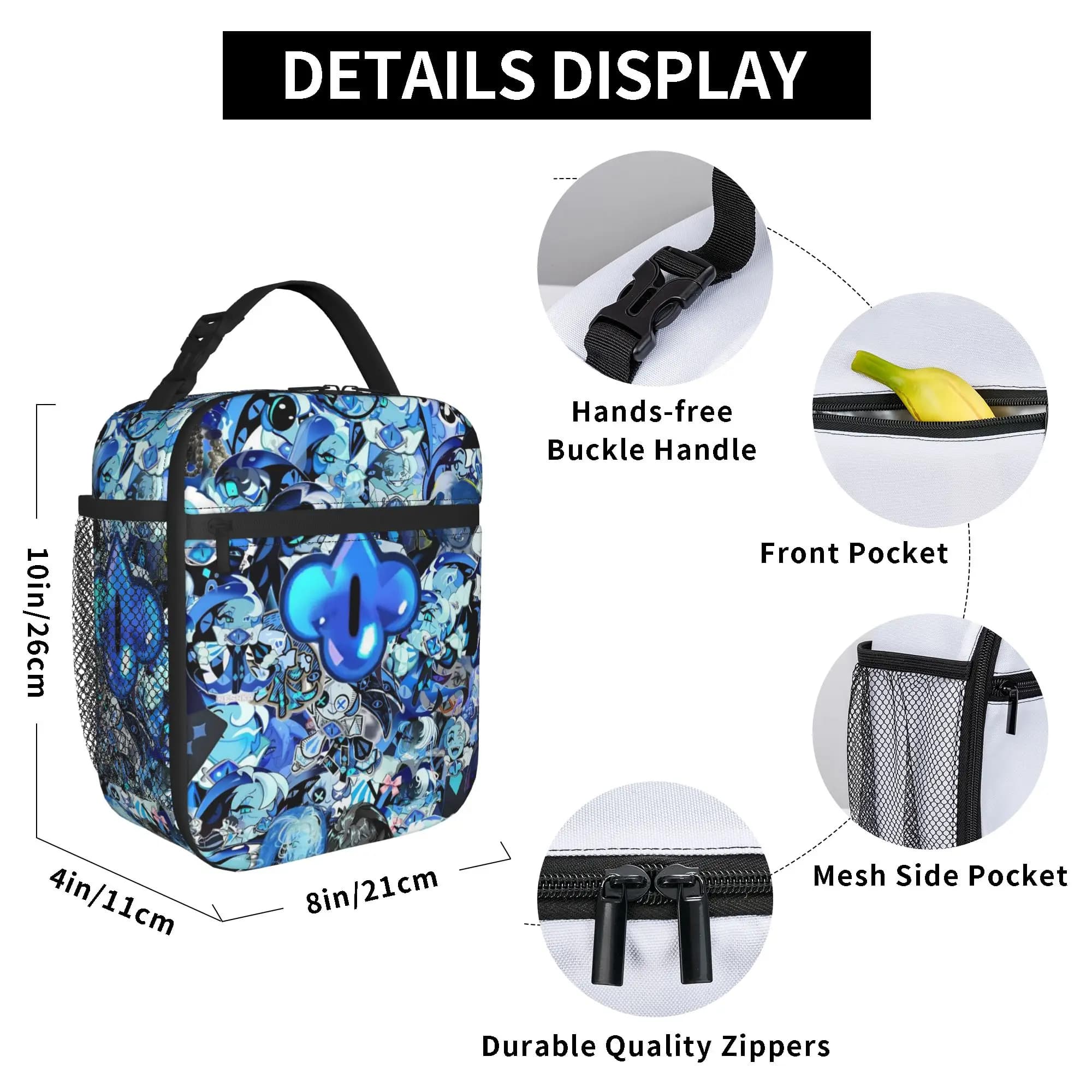 Cookies Run Kingdoms Thermal Insulated Lunch Bags for Work Cartoon Reusable Food Bag Cooler Thermal Lunch Boxes