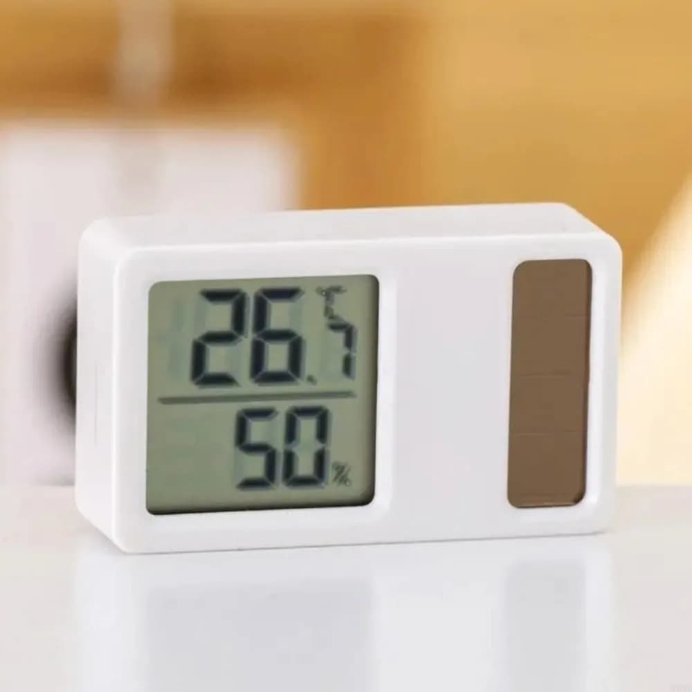 69HF Solar Powered Thermometers Mini Portable Hygrometer High Accuracy Measurement Meter Gauge Thermo-Hygrometer Hygrometer