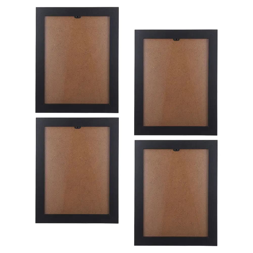 4Pcs Wooden Photo Frame Set Simple Elegant Desktop Wall Decorative Picture Frame for Living Room Bedroom Tabletop Display