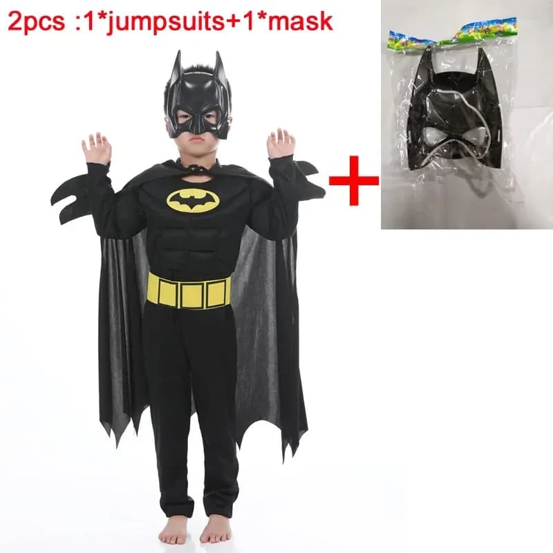 Anime Supereroe Batmans Cosplay Costume muscolare Batma Zentai Tute Tuta Vestito Costumi di Carnevale di Halloween