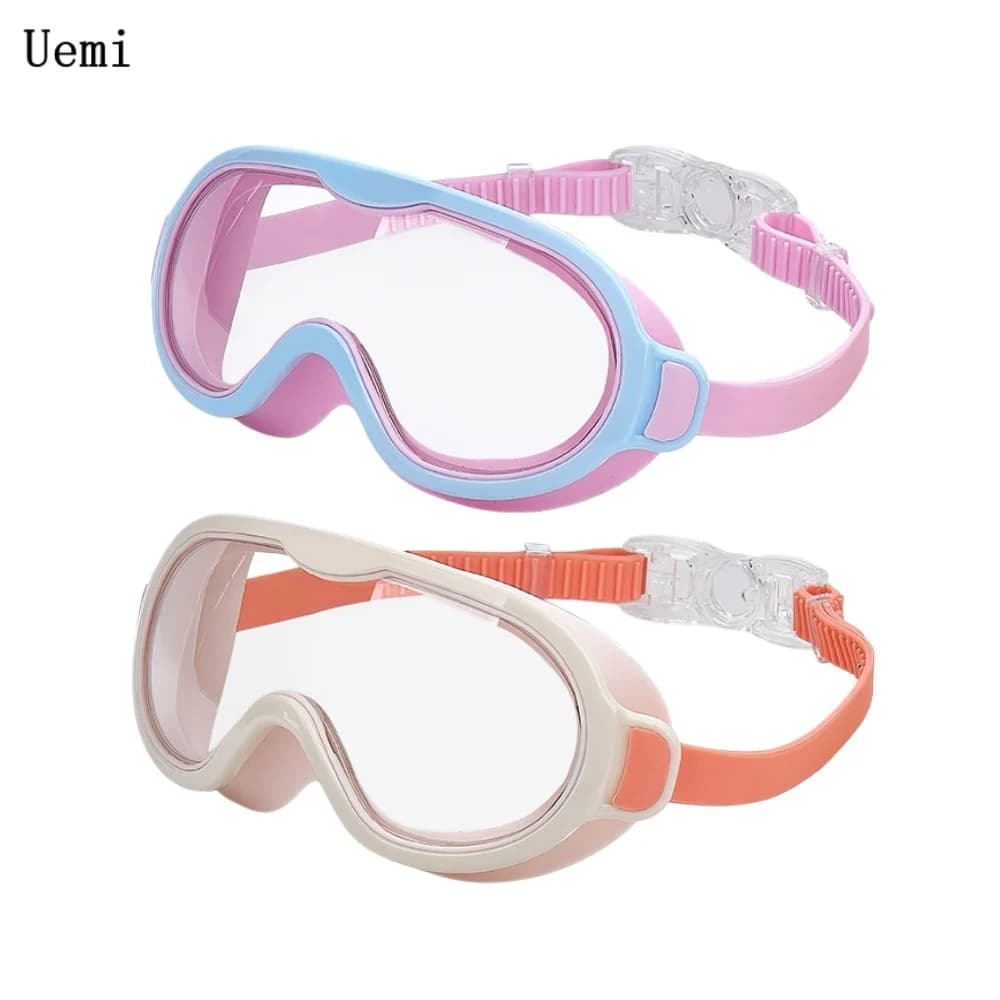 Children's Swimwear with Large Montature, Wide Visual, Clear Vision, Anti-Appannament, Anti-UV, Without Air Loss, Waterproof, Rapid Adjustment, for Children from 6 to 15 years