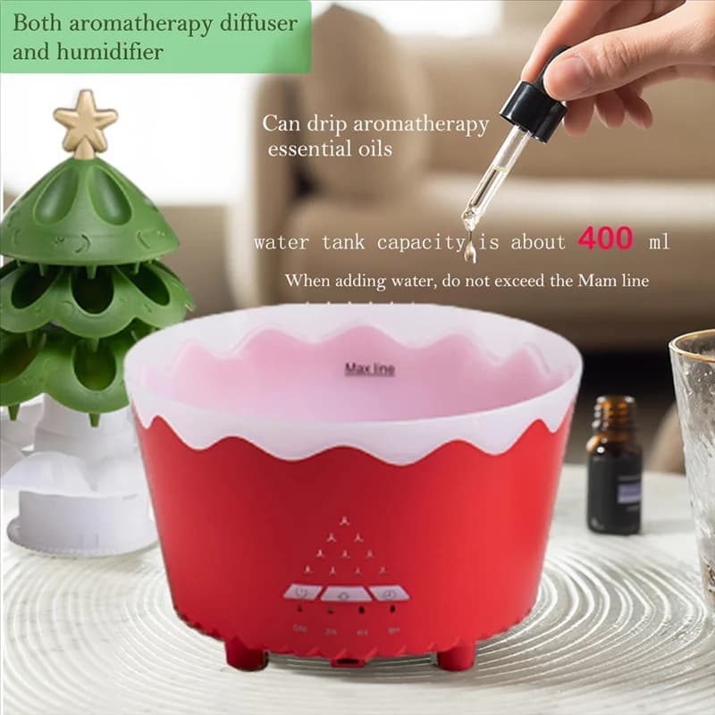 Macchina per aromaterapia con olio essenziale di albero fortunato di Natale, piccolo umidificatore silenzioso per la casa, regalo per la casa-ABYA