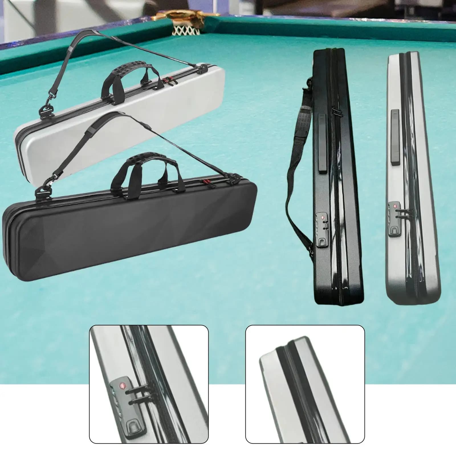 Custodia per stecche da biliardo Custodia per stecche da biliardo portatile resistente all'acqua Custodia per stecche da biliardo Custodia per stecche da biliardo resistente ai graffi