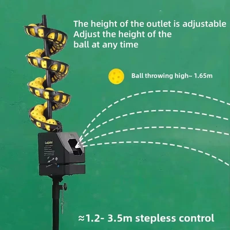 Attrezzatura Professionale Portatile per Allenamento Pickleball e Tennis, Macchina Lancia Palle Singola con Telecomando