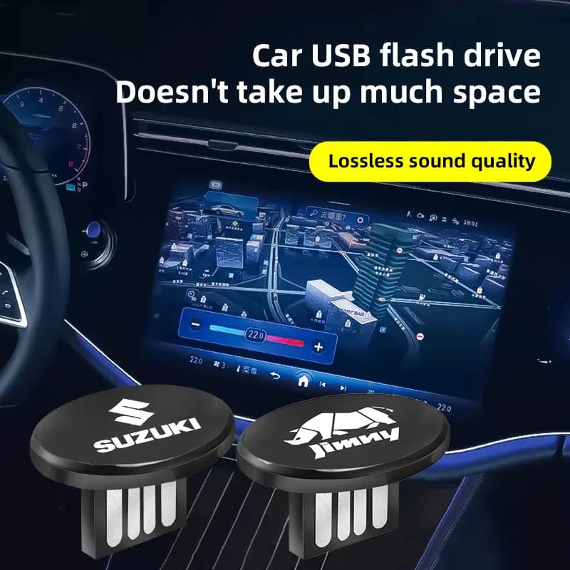 1 pz Logo Auto USB Universale Flash Drive Piccolo Disco U Per Suzuki Jimny Swift Samurai Vitara SX4 Alto Kaiser Ingnis DZire Swace
