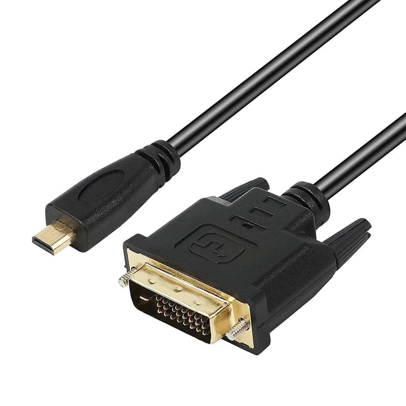 Gold-plated Micro HDMI cable compatible with DVI-D 24+1 - 1080P 60Hz for tablet/camera/notebook display DVI