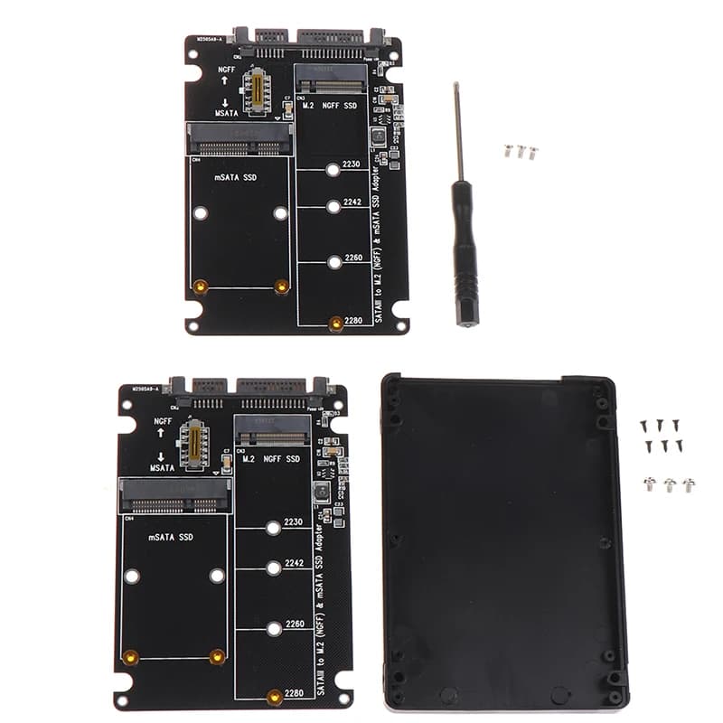 1Set 10*7 cm NGFF A SATA 3 Custodia HDD esterna Adattatore SSD MSATA M.2 Scheda adattatore protocollo SATA