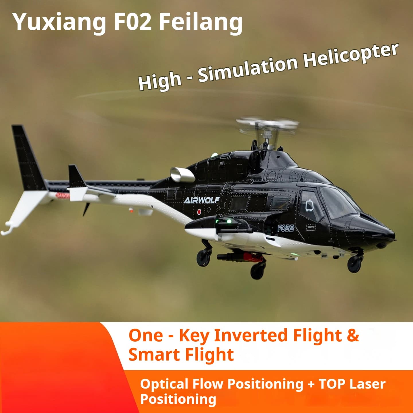 Yxznrc Yu Xiang Rc Helicopter Air Wolf 34 1 Scale 6 Channel Flybarless Direct Drive Optical Flow Armed Hovering For Adult Hobby