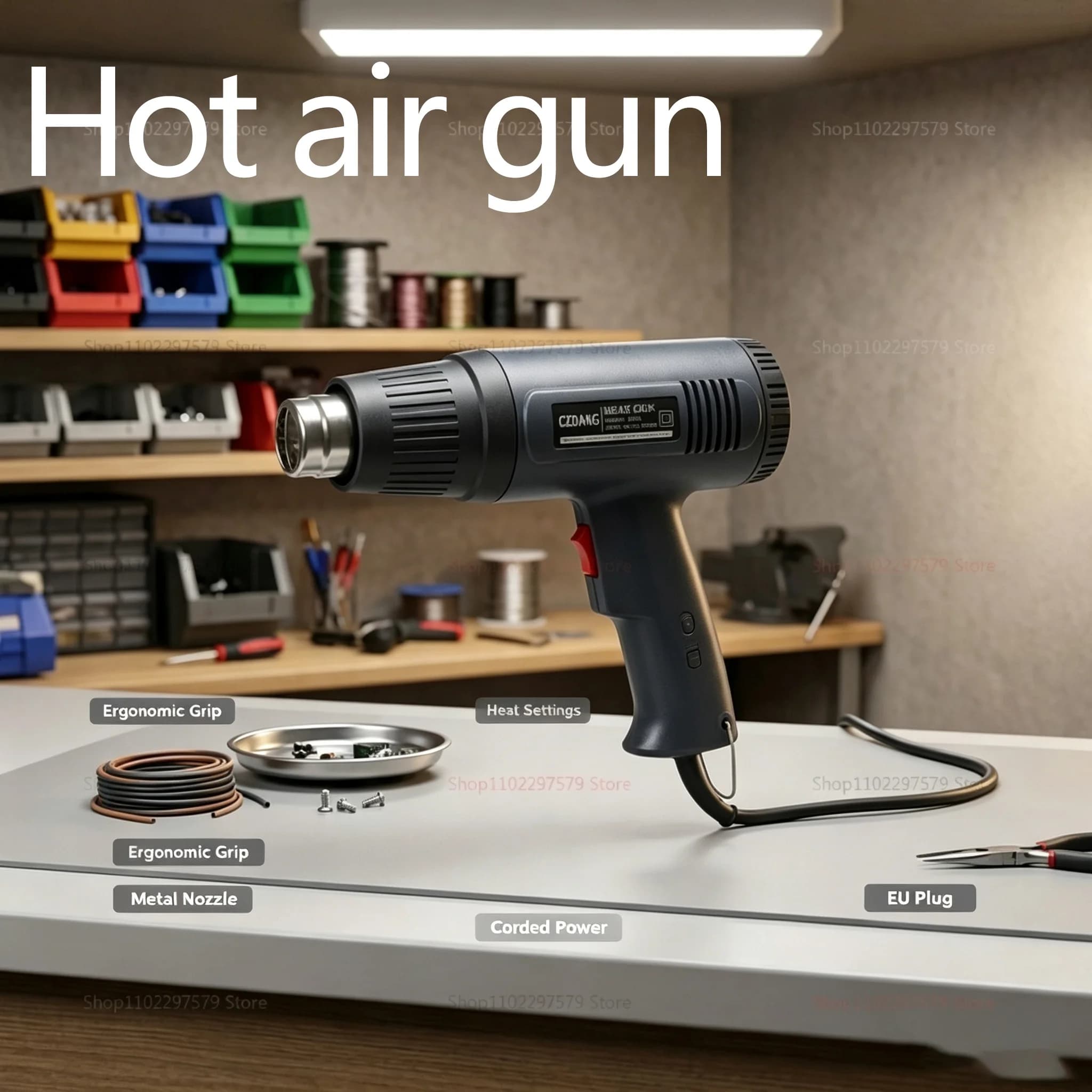2026New Hot Air Gun 2500W Variable Advanced Electric Heat Uun Advanced Hot Air Gun Temperature Adjustable Electric Heat Gun220V.