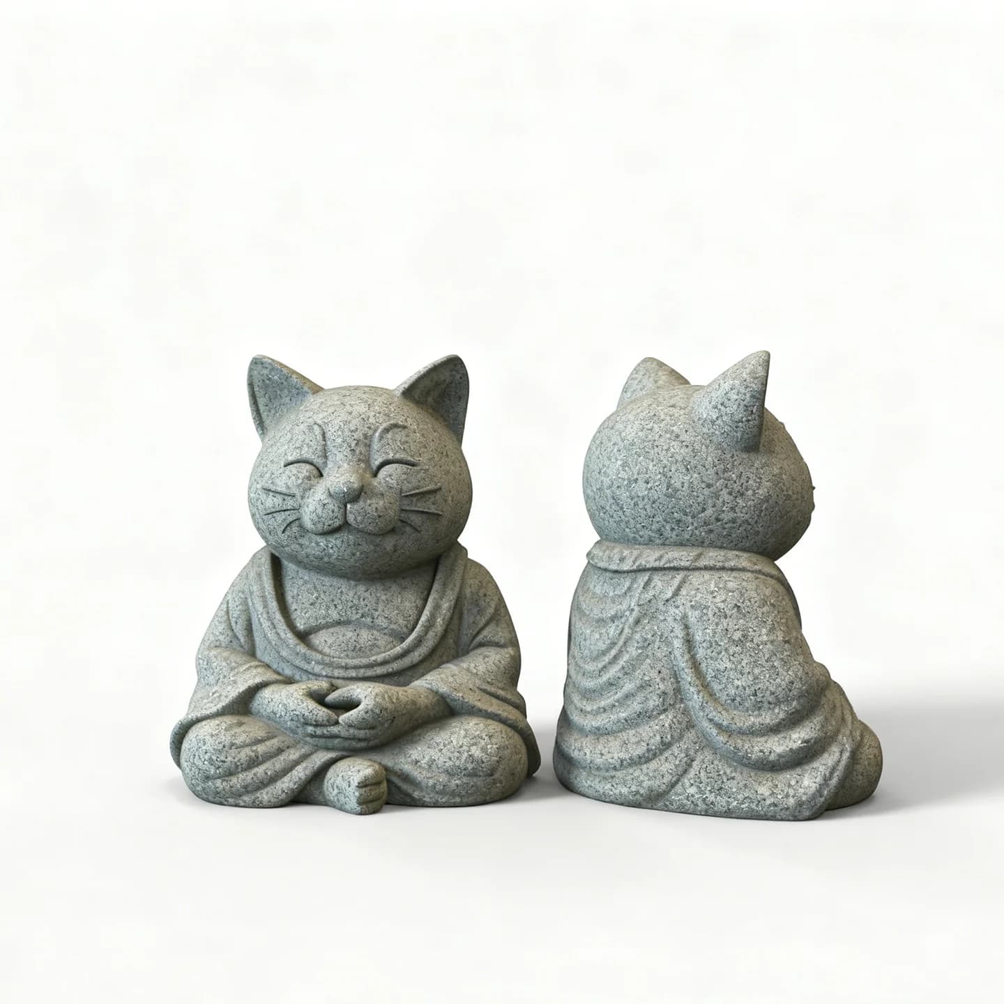 Meditation Cat Silicone Mold Cute Buddha Cat Gypsum Epoxy Resin Mold Zen Animal Ornament Plaster Soap Making Candle Molds