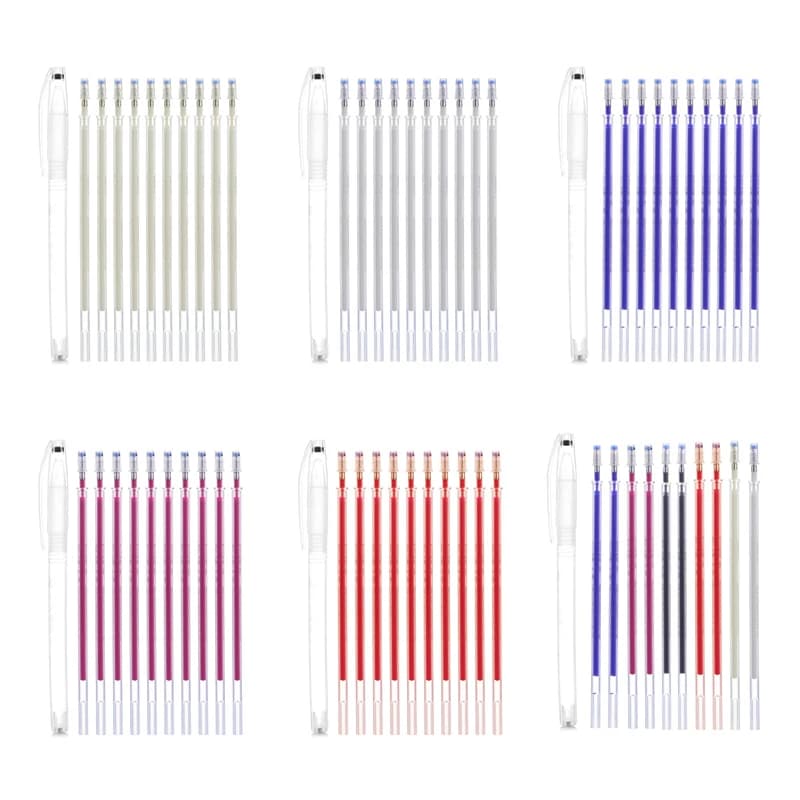 10pcs Heat Erasable Pen High Temperature Disappearing Fabric Marker TailoringUniversal Box