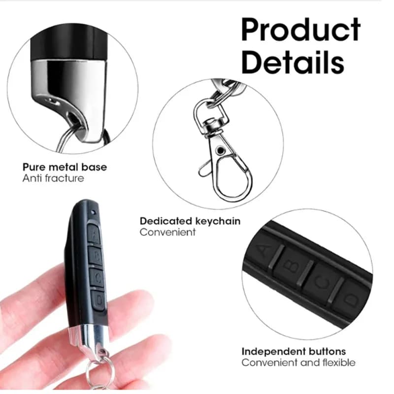 Telecomando universale per cancello elettrico 433 MHz Comando per garage autocopiante Duplicatore wireless RF Codice clone Codice di apprendimento 433,92