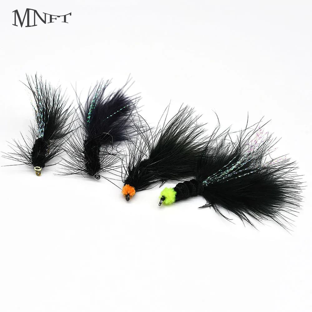 MNFT 8Pcs Copper Bead Head Wooly Bugger Nymph Fly Fishing Streamer Flies Set