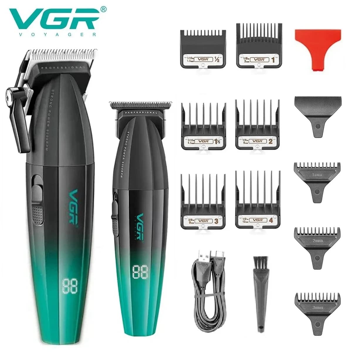 VGR Haircuts Barbiere Professional Haircutting Machine Precision Haircut Haircut Barba Grooming Trimer for Men V-003