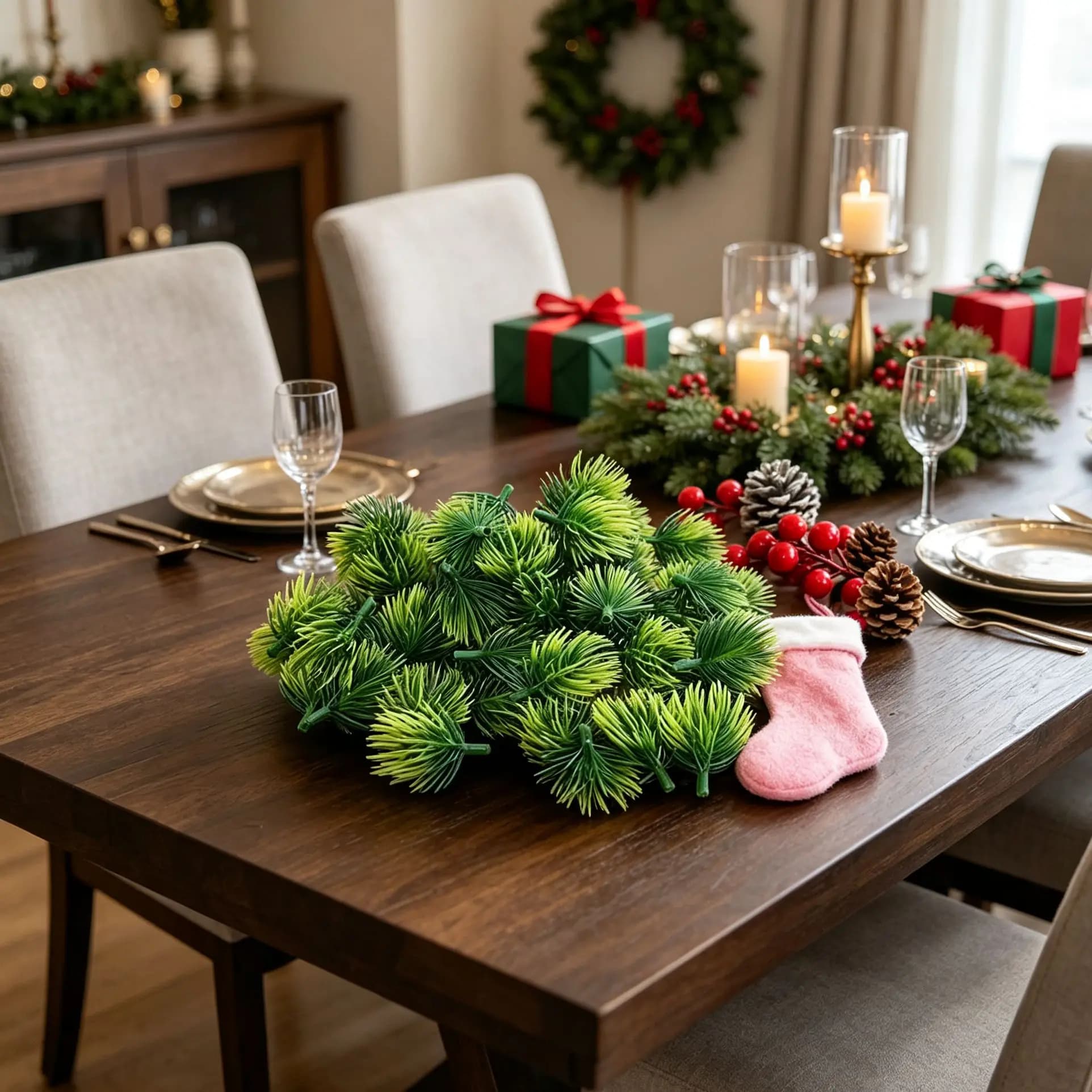 5/10pcs Artificial Plants Holly Little Cute Fruits Christmas Trees Home Yards Decorations Weddings Gifts Vivid Holidays Ornament