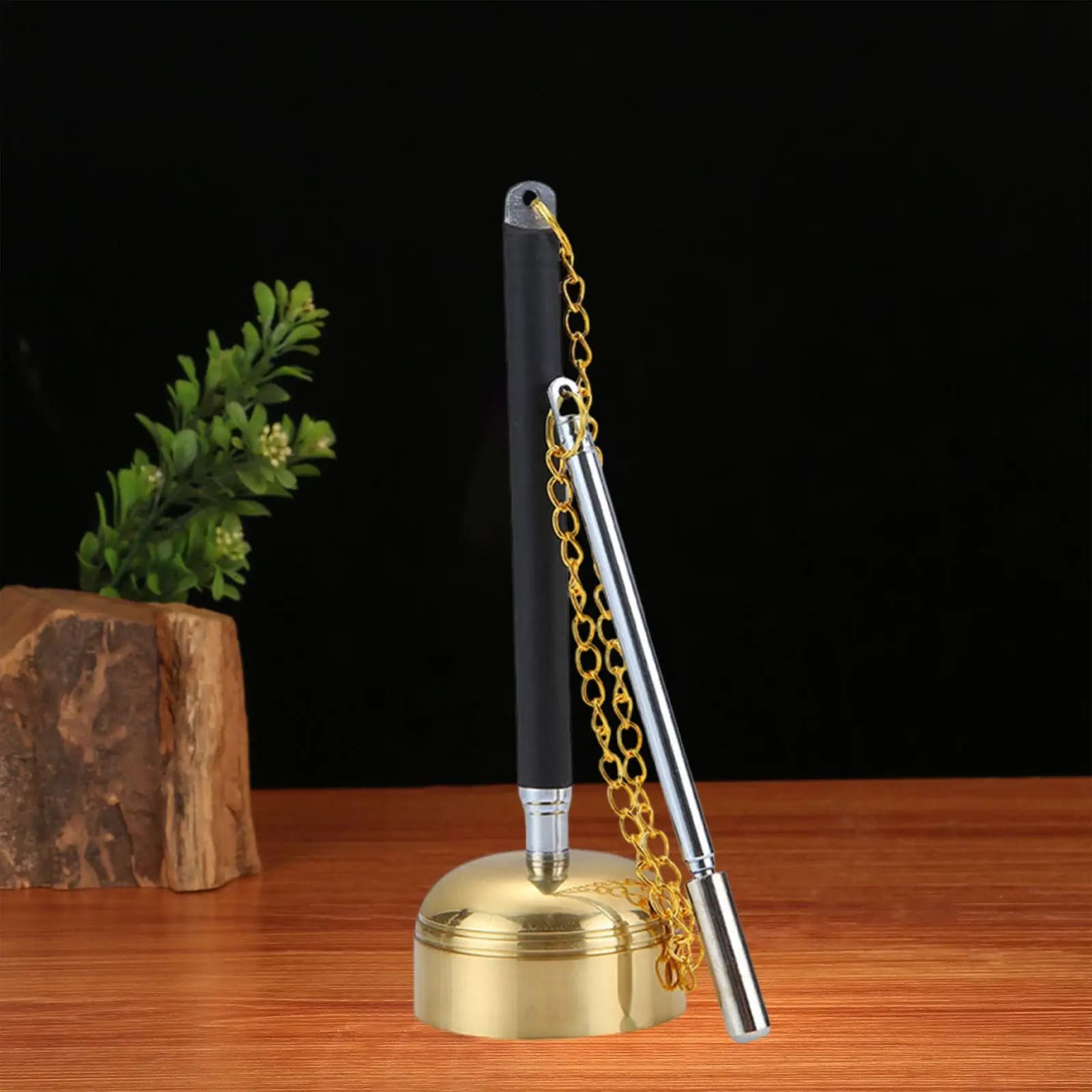 Tibetan Hand Bell Telescopic Design Stainless Steel Buddhist Ritual Meditation Chime Bell for Spiritual Ceremony