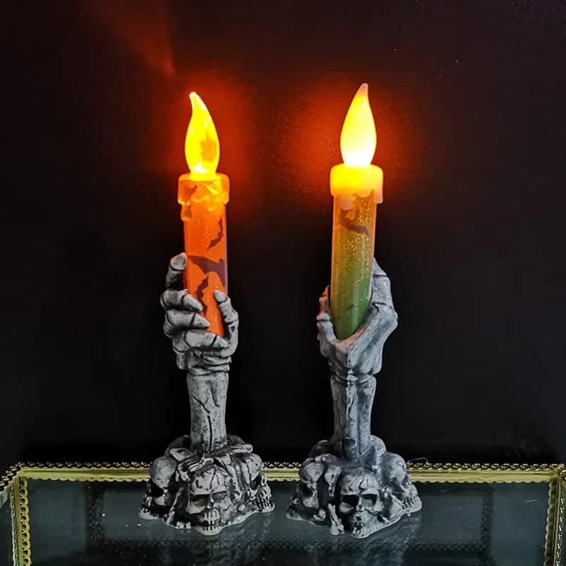 5 Pcs Halloween Skeletons Ghost Party Candles Pumpkin Party Happy Halloween Party Home Decorations