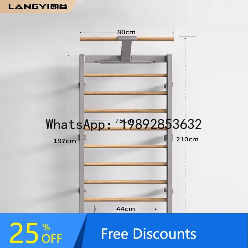 Wall-mounted wooden frame XL Horizontal bar for home Fitness equipment for full indoor training Rack for multifunctional tractions