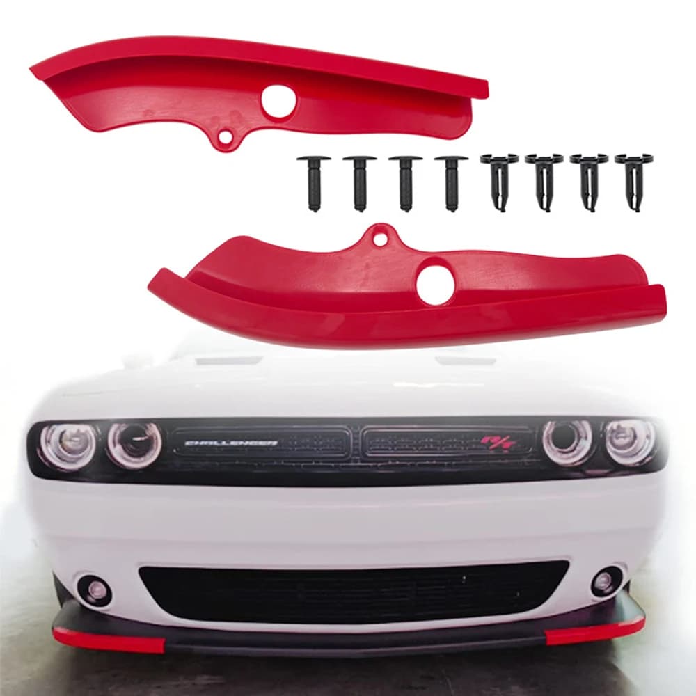 2 pieces front bumper splitter protection spoiler diffuser protection cover for Dodge Challenger R/T Scat Pack 2015- 2022