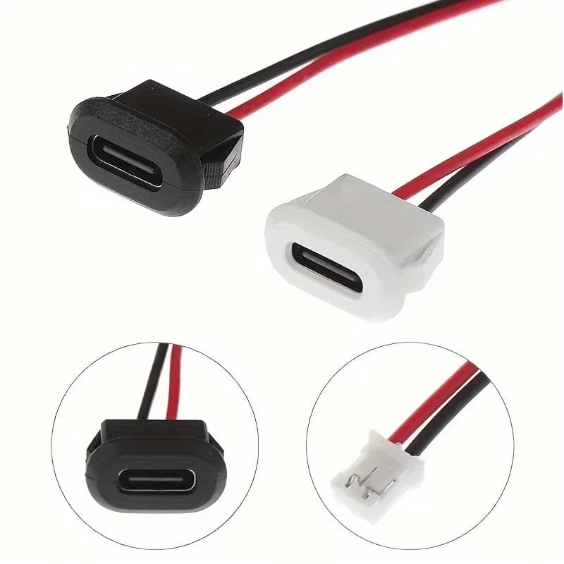 Connettore USB USB impermeabile di tipo C Base femmina a compressione diretta Interfaccia di ricarica presa femmina con filo di saldatura