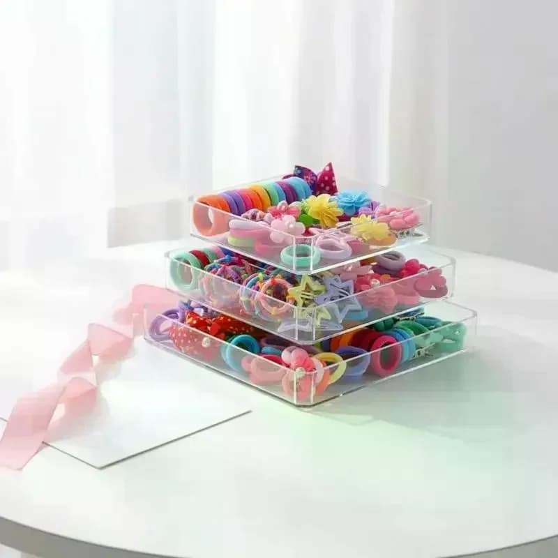 555Pcs Kids Hair Accessories Set Assorted Hair Bows Clips Elastics For Girls Children's Hair Tie Variety Pack