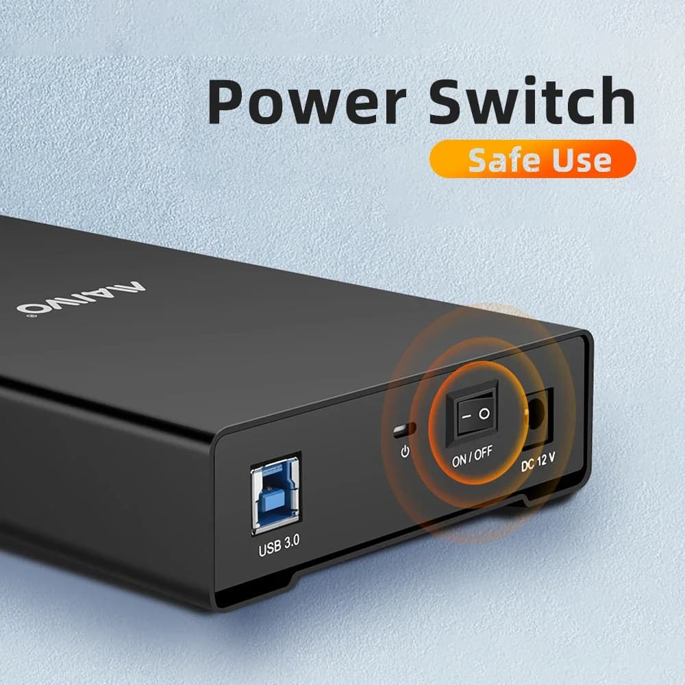 Case Type-C USB3.0 Hard Drive Enclosure Aluminum SATA to USB 3.0 External Hard Drive Reader for 2.5/3.5'' HDD
