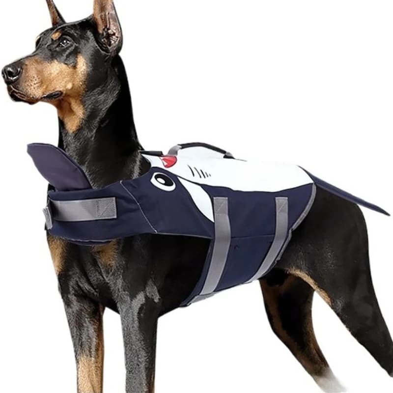 Gilet da nuoto riflettente per cani squalo Giubbotto di salvataggio Costumi da bagno estivi per addestramento Design balena Vestiti per cani da compagnia Giacca per cani Gilet rinfrescante per cani