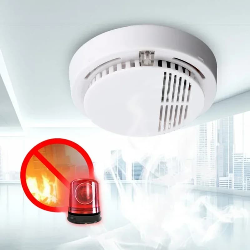 Sensore di fumo antincendio indipendente fotoelettrico sensibile per il negozio di uffici domestici Allarme rilevatore di fumo rilevatore di incendio 1pc