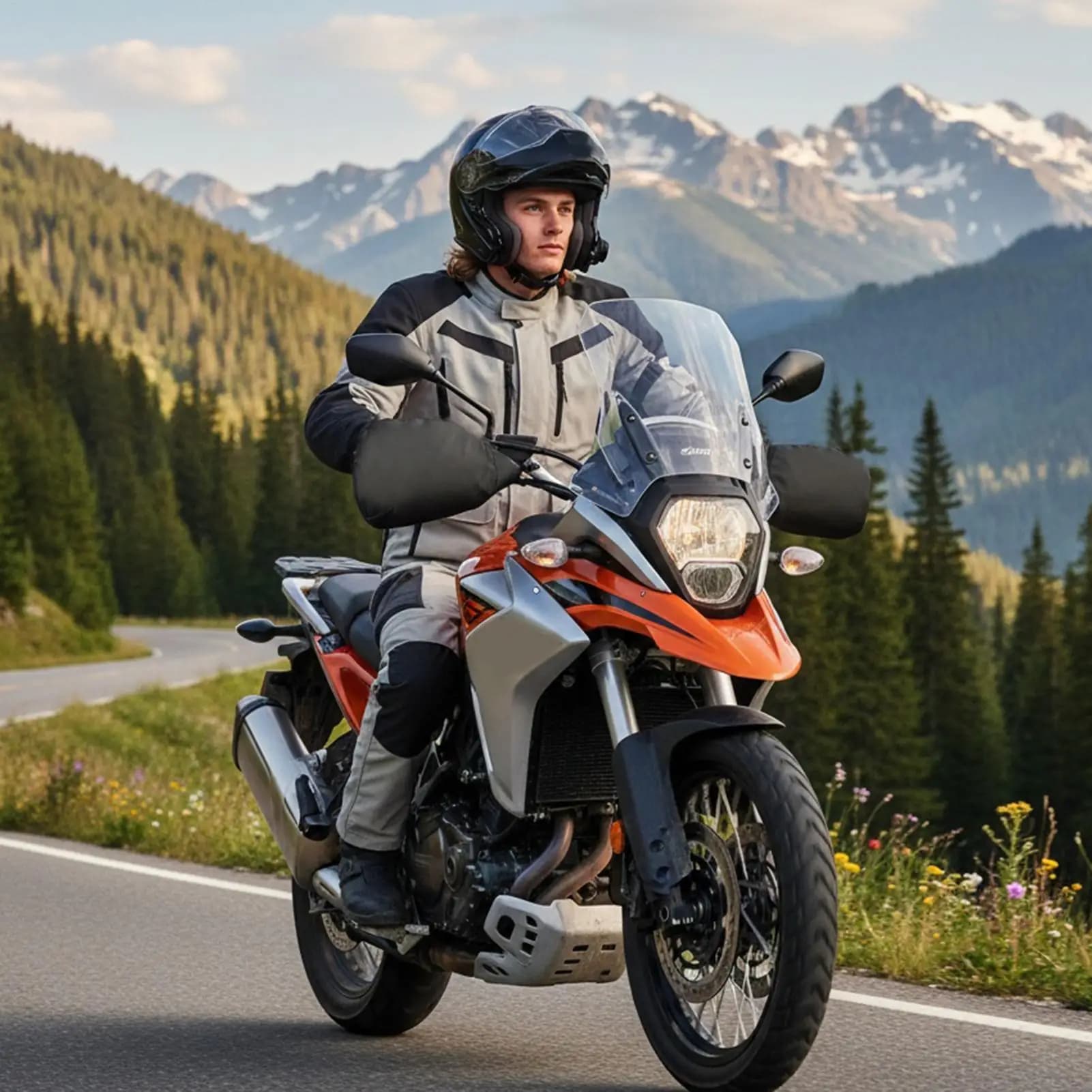 Guanti da moto caldi per uomo Cinghie elastiche Guanti antivento antiscivolo Guanti da moto da uomo per amici di famiglia Uomini Donne