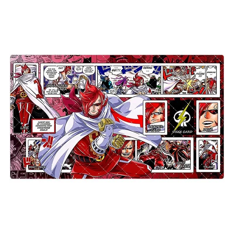 600X350X2Mm Diy One Piece Vinsmoke Ichiji Card Battle Mat Opcg Single Player Board Game Card Duel Plate Battle Mat Gift Toys