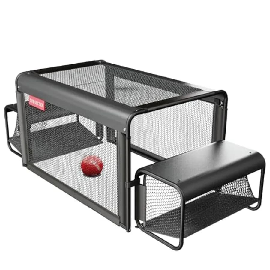 S3 Set da Calcio Balilla Portatile Robusto per Interni ed Esterni con Panche e Pallone, Facile da Montare, Design Pack and Go