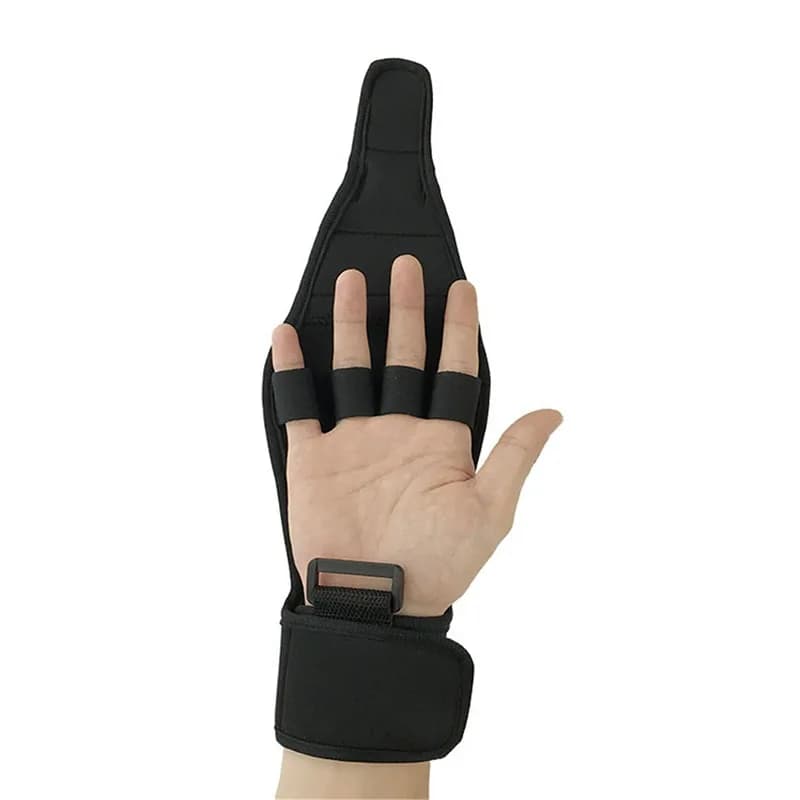 Guanti ausiliari per riabilitazione delle dita fitness Grip Stecca Dito per le mani Guanto fisso per le mani Caldo