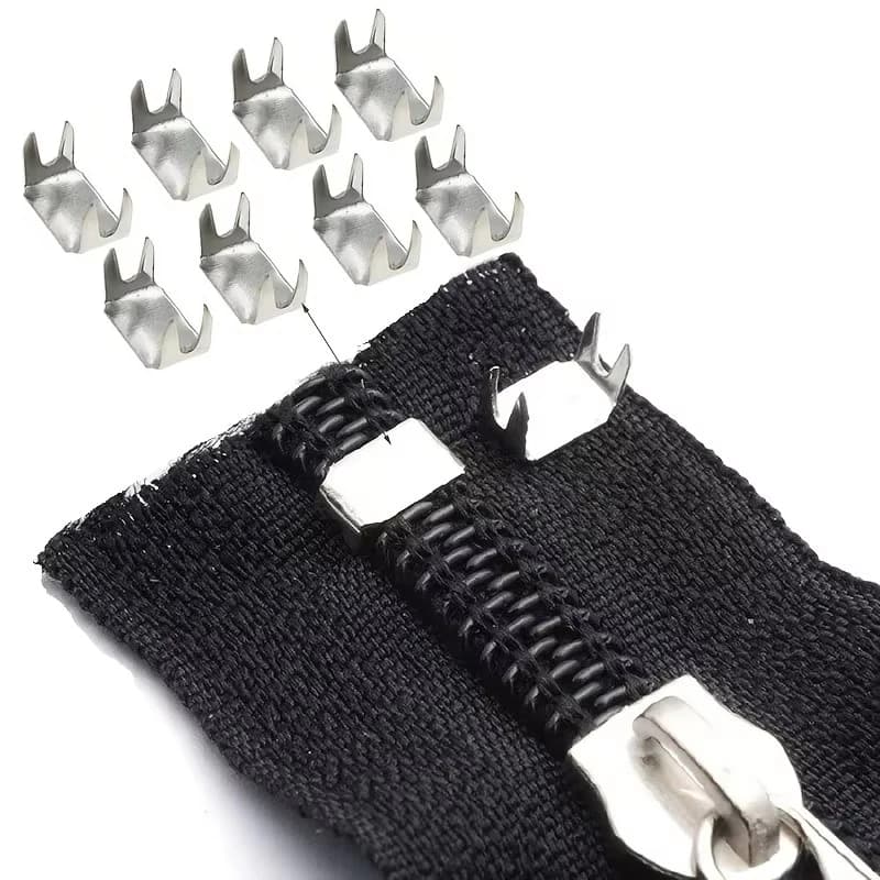 20PCS 5# Zipper Stop Metal Clasp Claw-Style Tail Four-Claw End Zipper Head Tail Regulation Four-Claw Code Card Stop