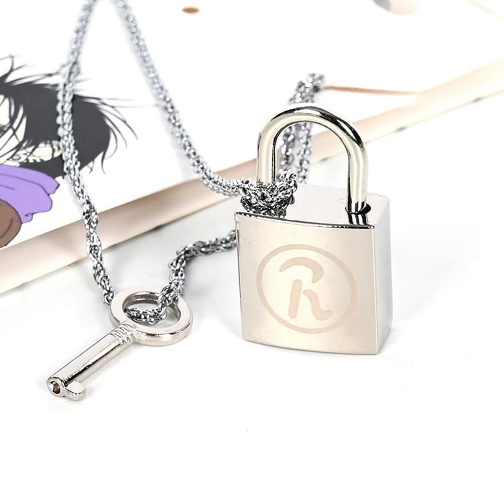 2pcs/set Anime Oosaki Nana Honjo Ren Couple Necklace lover's key lock alloy fashion metal pendant cosplay accessories gifts