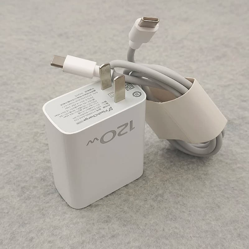 Caricabatterie Rapido Vivo 120W PD Adattatore FlashCharge EU US con Cavo Doppio Tipo C per VIVO IQOO 13 12 11 10 Pro Neo 9 8 7 SE X300 X200 X100