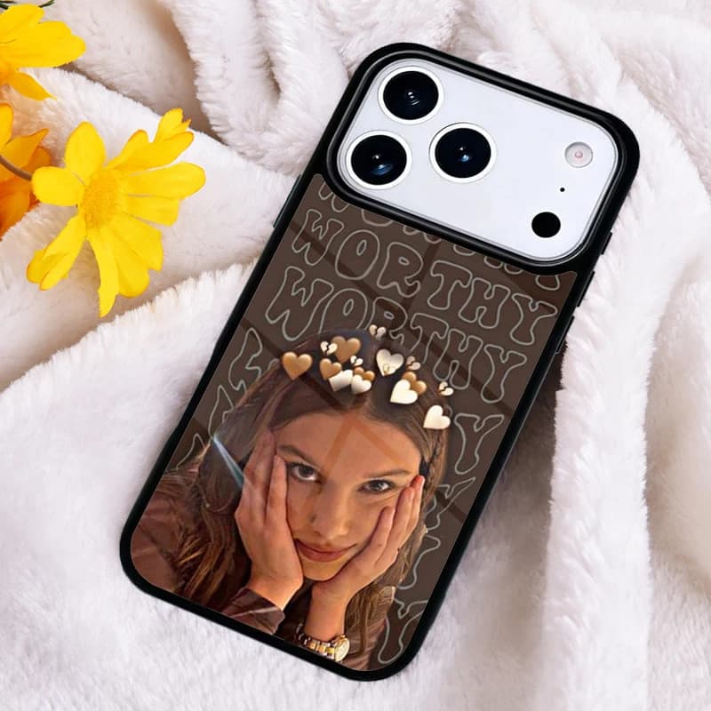 Cover per telefono Millie Bobby Brown per iPhone 11 12 13 14 15 16e 17 Pro Max e iPhone 17 Air