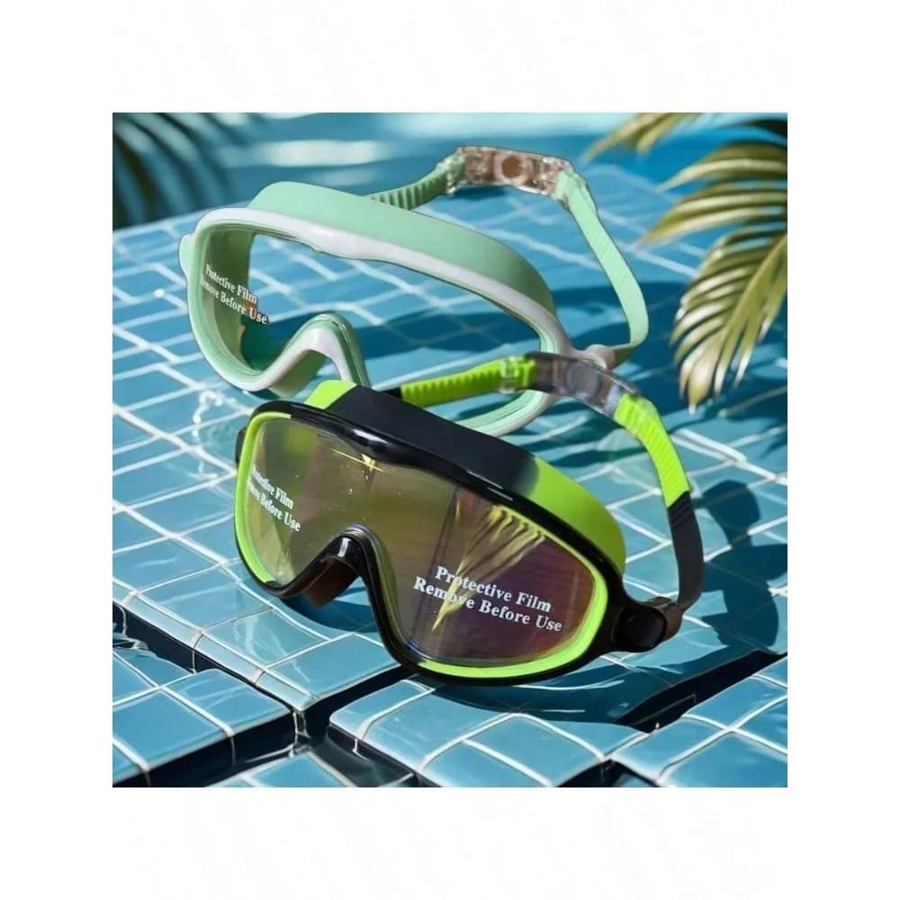 Confezione da 2 occhialini da nuoto con lenti antiappannamento, protezione UV, visione ampia, design impermeabile