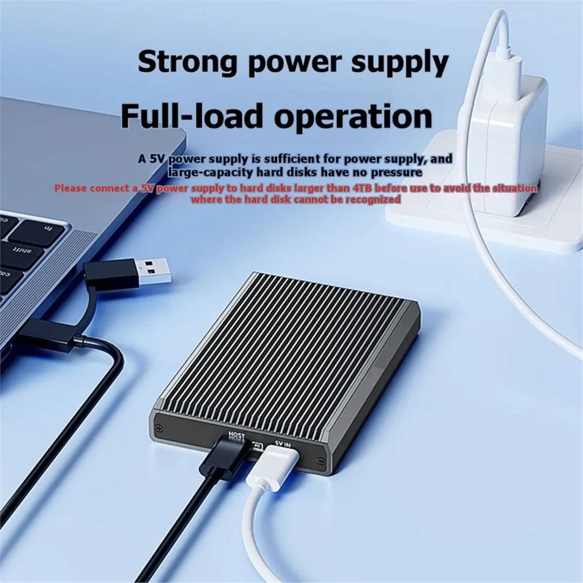 ABDD HOT Dual Bay M.2 NVMe SSD Enclosure 10Gbps USB C External Hard Drive Dock Case 16TB Expansion Aluminum Enclosure
