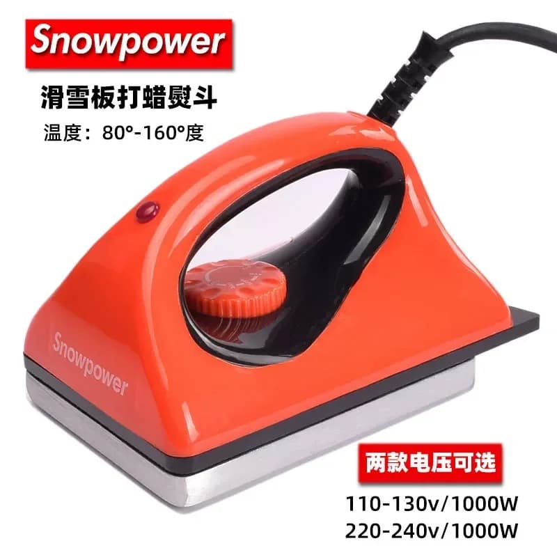 Ski & Snowboard Waxing Iron - Heavy Duty Wax Melter with 110V/220V Dual Voltage for Board Maintenance