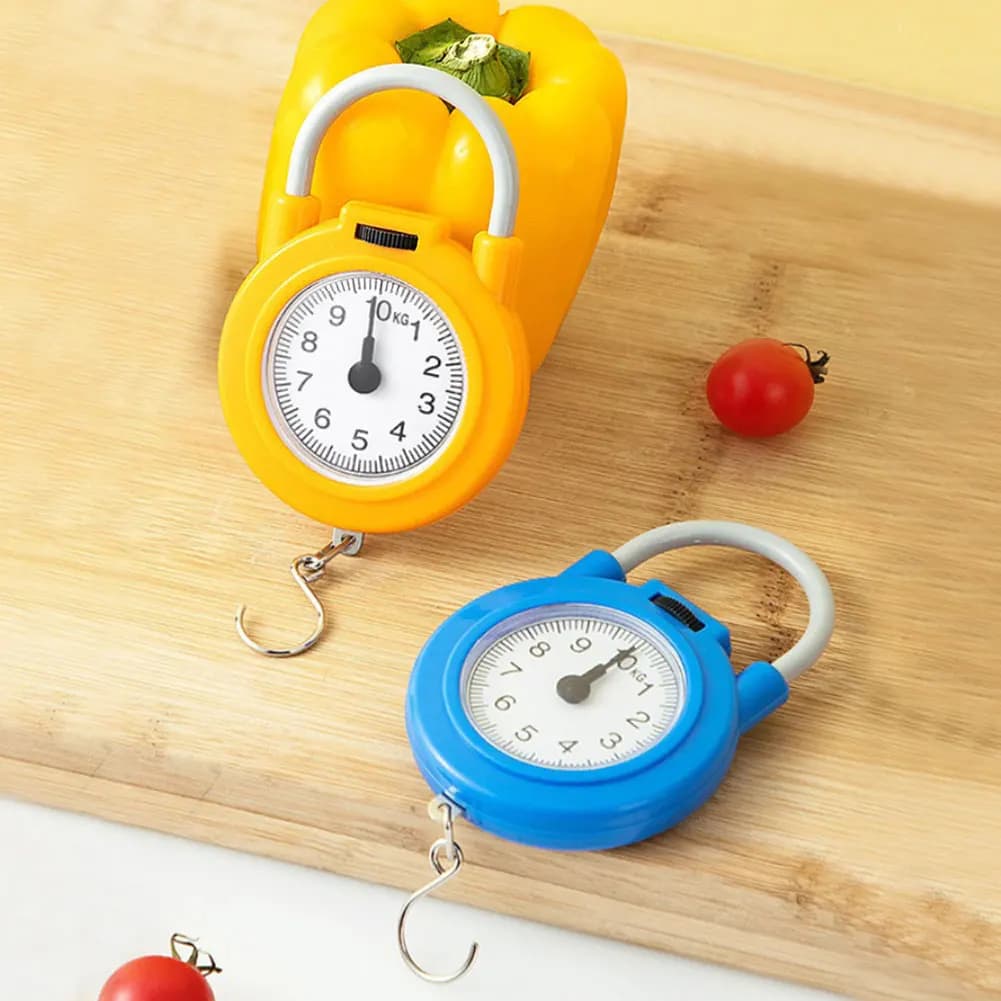 Bilancia Digitale da Cucina 10KG, Bilancia per Pesca 0.1KG, Bilancia Portatile per Bagagli da Viaggio con Gancio, Utensile da Cucina