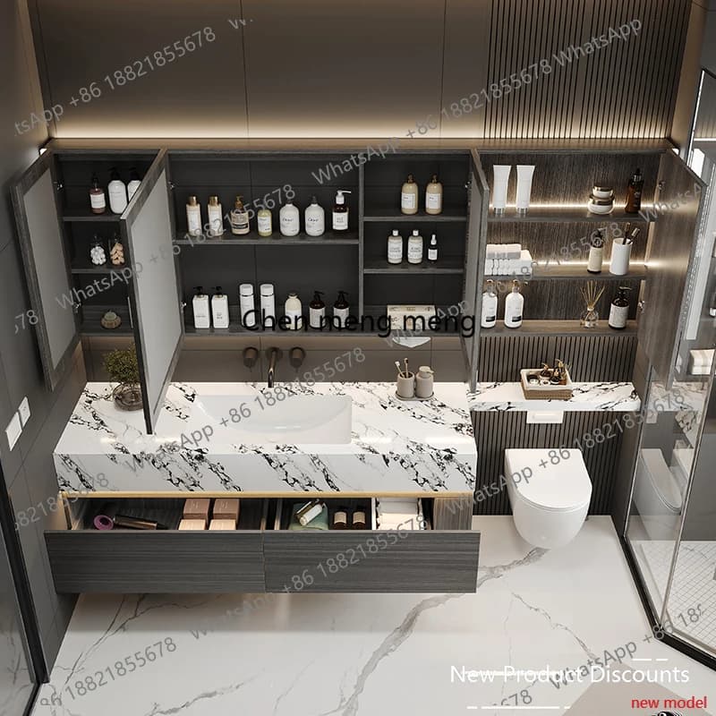 L6080 Accessori e Decorazioni per Mobili da Bagno di Lusso Leggero Italiano, Armadietto per Cosmetici, Specchio da Cucina per Trucco, Archivadores, Mobili