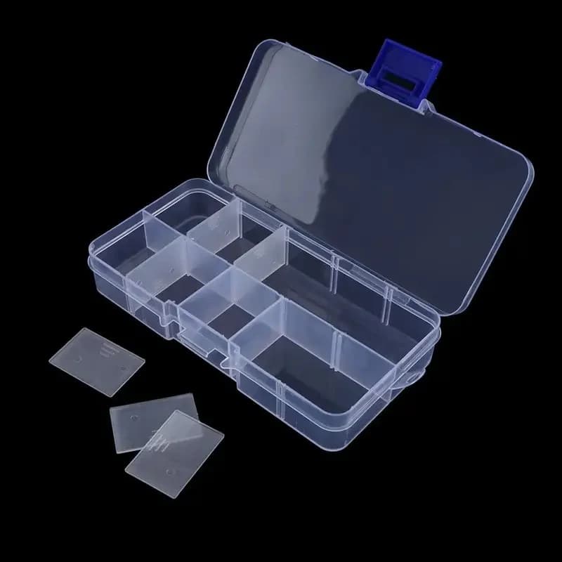 New 10 Compartments Pouch Storage Box Transparent Fishing Lure Square Fishing Box Spoon Hook Lure Tackle Box Fish Accessory Box