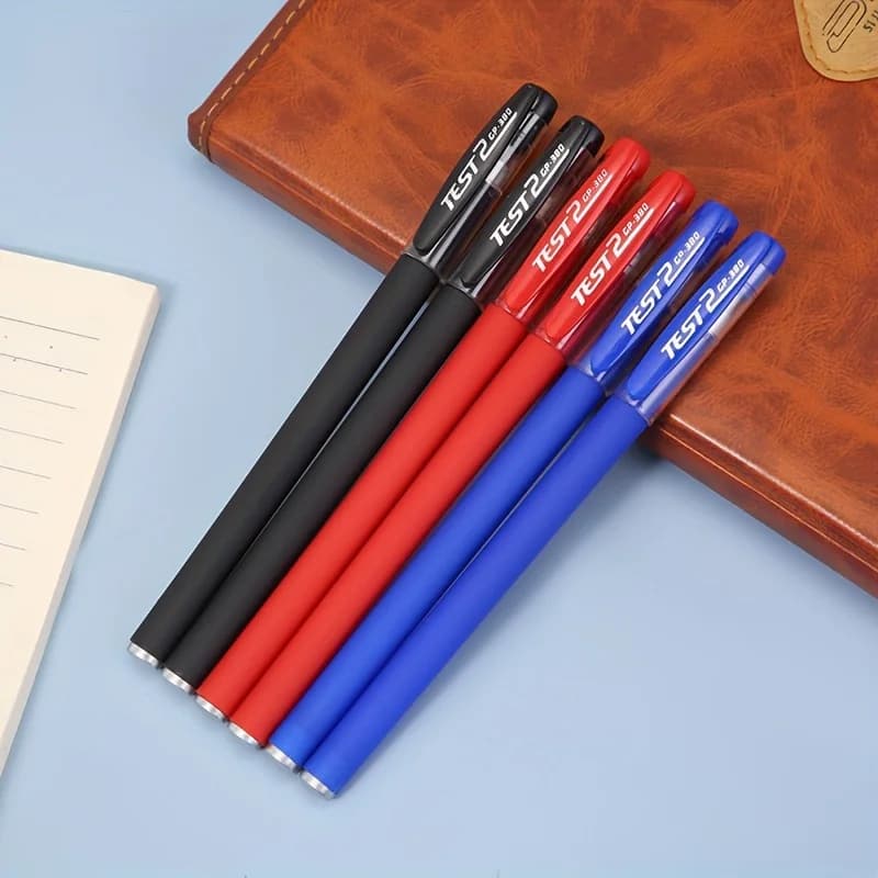 5/10/15 penne a inchiostro gel nero con punta a sfera da 0,5 mm, disponibili nei colori nero, blu e rosso, perfette per studenti e per l'uso in ufficio.